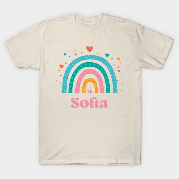 Hand Name Written Of Sofia T-Shirt by CnArts